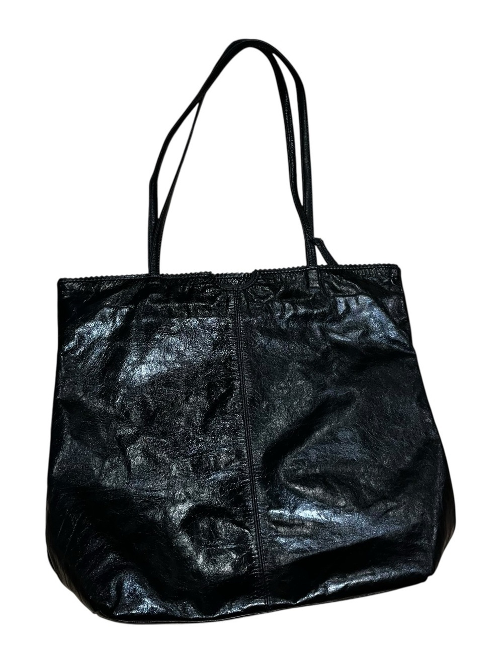 Latico black leather USA Tote Shoulder Bag Purse